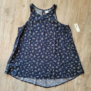 Old Navy women's tank top. Navy, floral. Size S